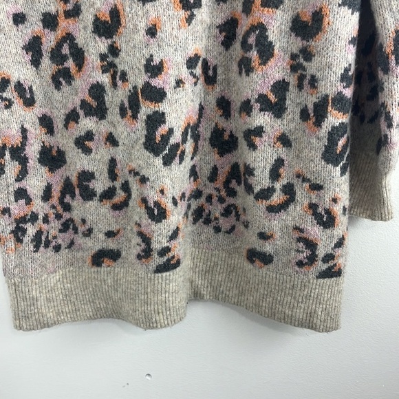 Anthropologie Beige Patterned Chunky Cowl Knit Sweater - Picture 8 of 9